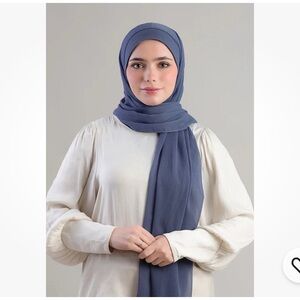 VOILE CHIC Premium Chiffon Light Navy Blue Hijab Scarf For Women
